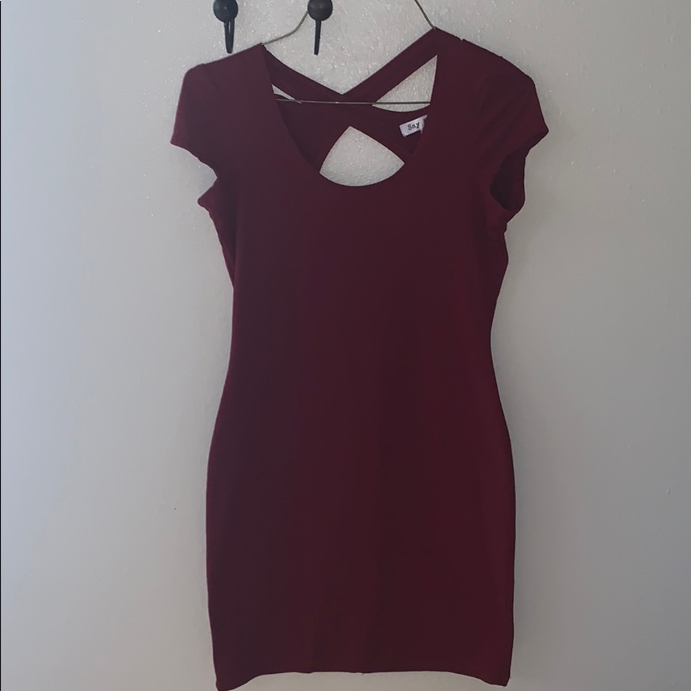 Maroon summer dress🌞